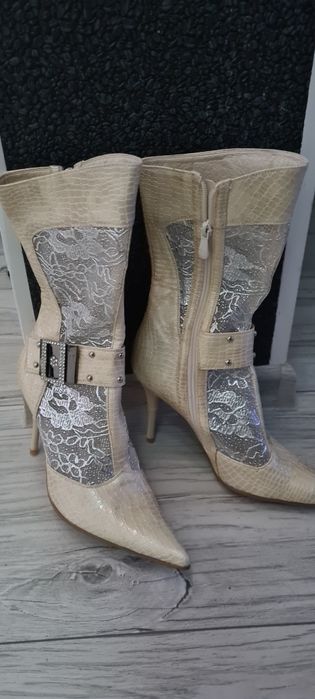 Letnie nowe  botki do pół łydki