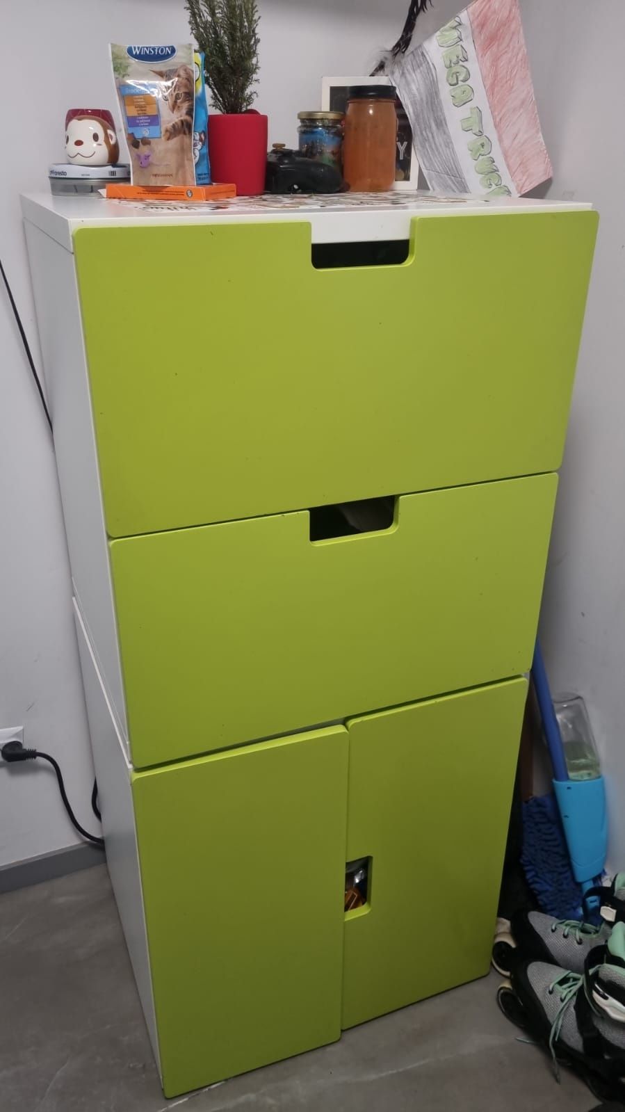 Lozko z biurkiem i szafa i komoda SAMSTAD IKEA komoda MOZLIWA DOSTAWA