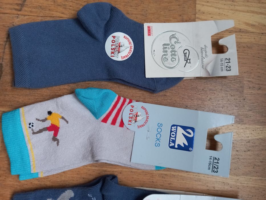 skarpetki dla chlopca, nowe, r.21-23