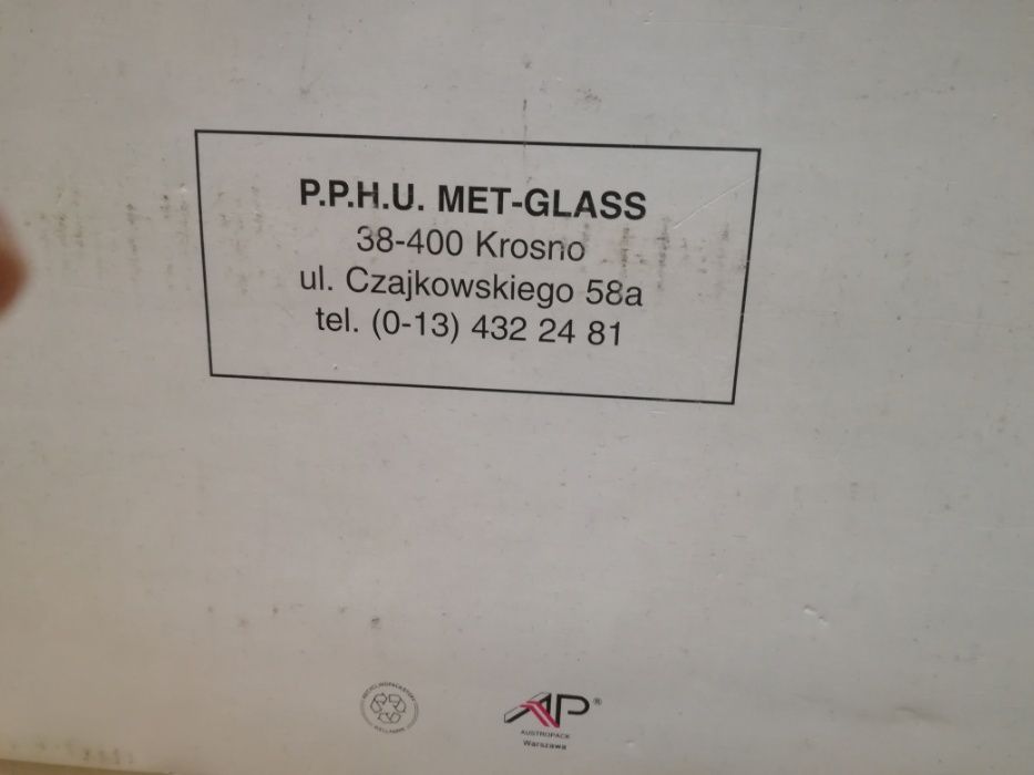 Krosno PLATYNA Komplet szkła 33 szt MET-GLASS nowe KRAKÓW