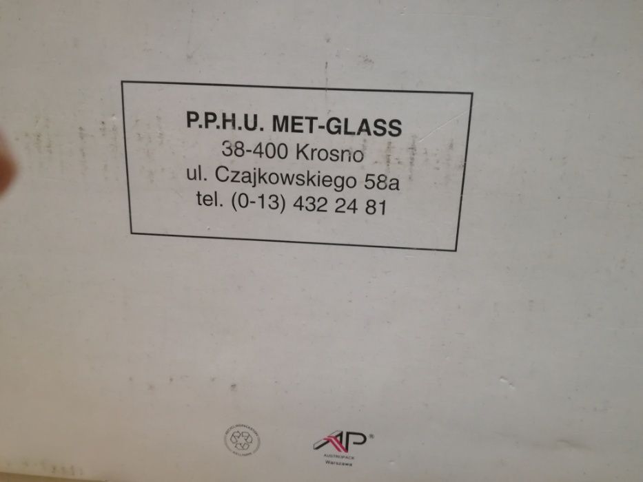 Krosno PLATYNA Komplet szkła 34 szt MET-GLASS nowe KRAKÓW