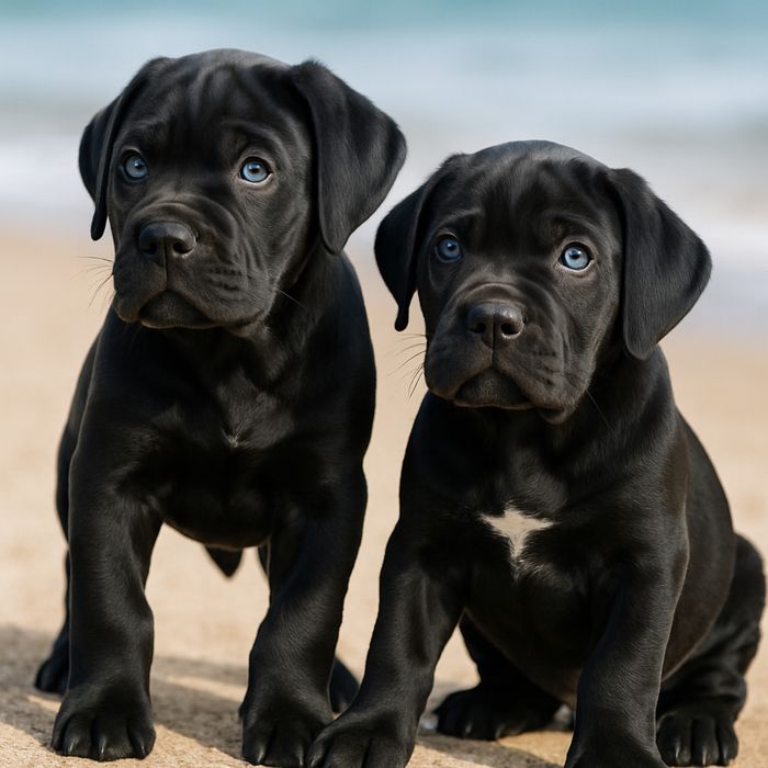 Чорний щенок Перс, 2 місяці. Оригінал Cane Corso від розплідника