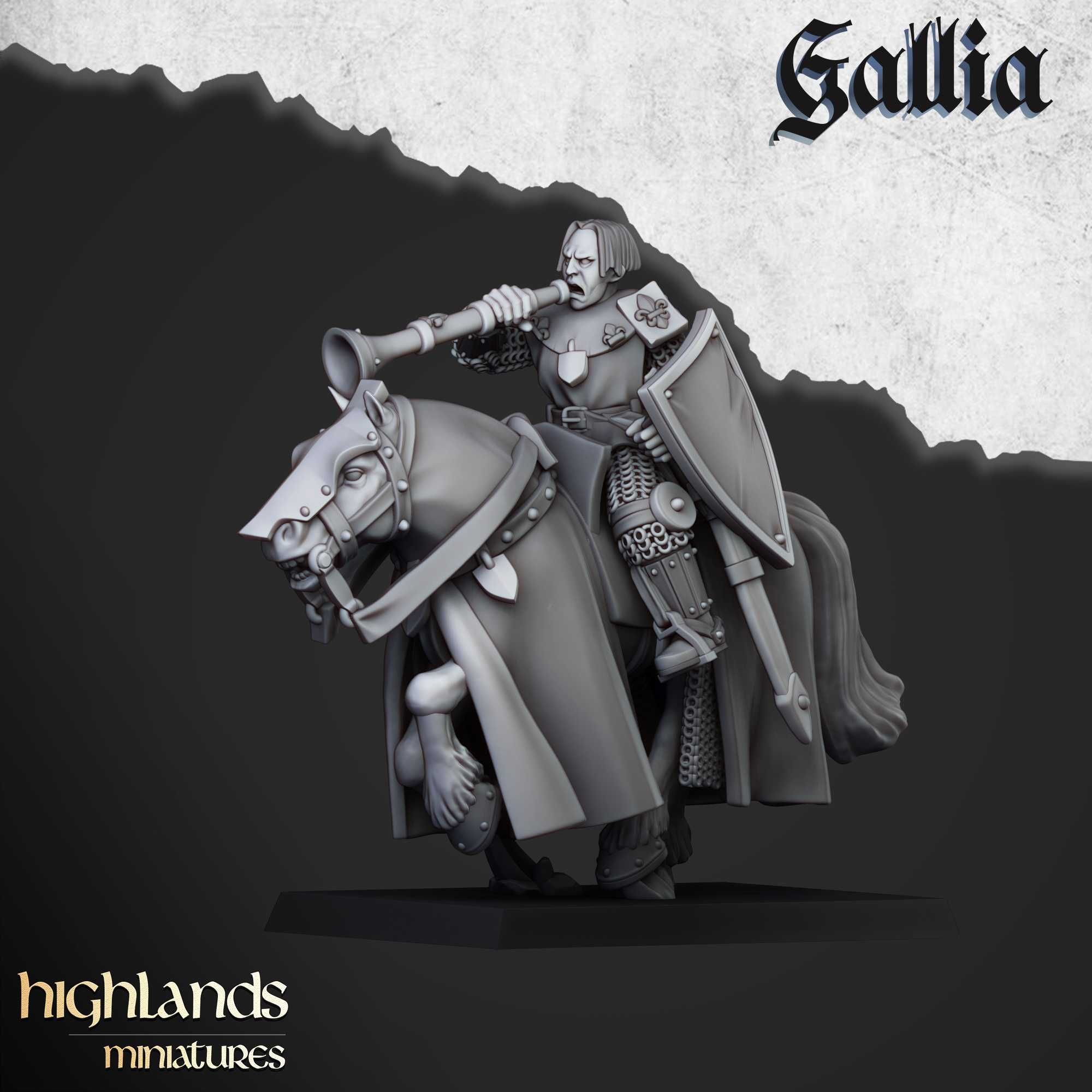 Young Knights of Gallia - WFB ToW AoS - Highlands Miniatures x5