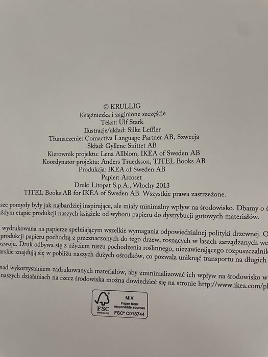 Ulf Stark, dwie książki o księżniczce, stan idealny