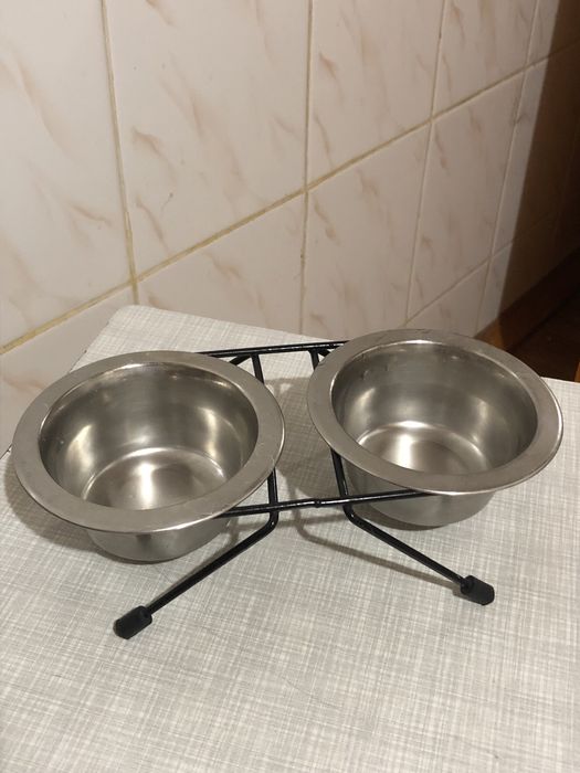 Подставка с мисками из нержавейки для кошек/собак Trixie 200 ml