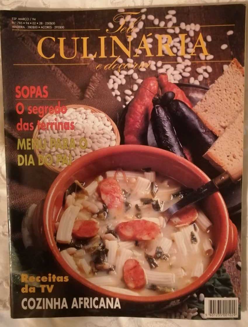 Tele Culinária e Doçaria - 4 revistas com 30 anos - 1993-94 LOTE 4