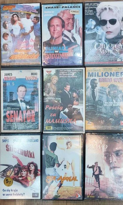 Kasety VHS , komplet 68 sztuk