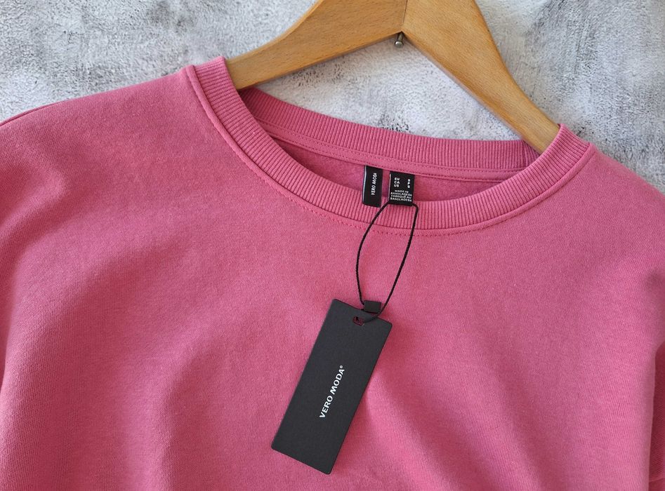 Nowa Bluza Vero Moda Cienka Różowa Bluza Pastele Bawełna