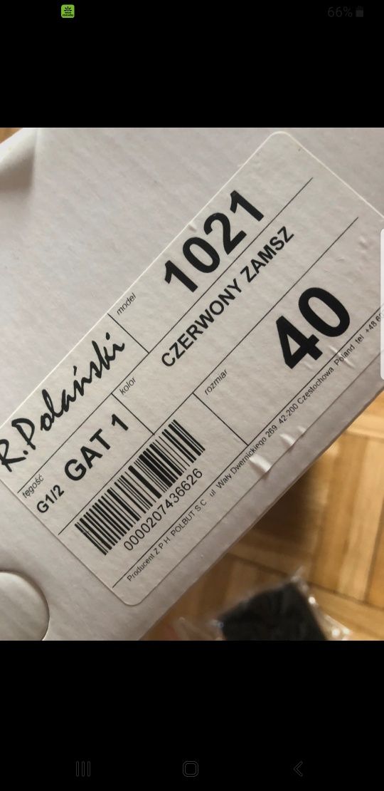 R.Polański klapki czerwone i r 40 nowe