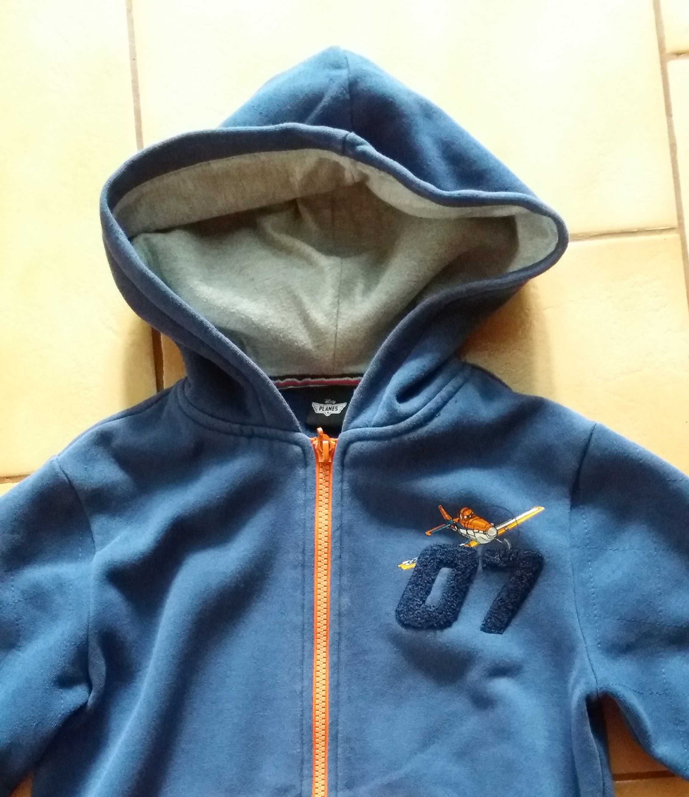 Bluza dresowa rozpinana CoolClub Planes Smyk 122 cm