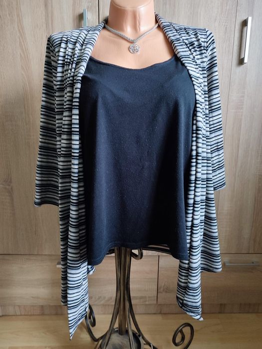Sweterek/narzutka z bluzką 2w1 damska L/XL