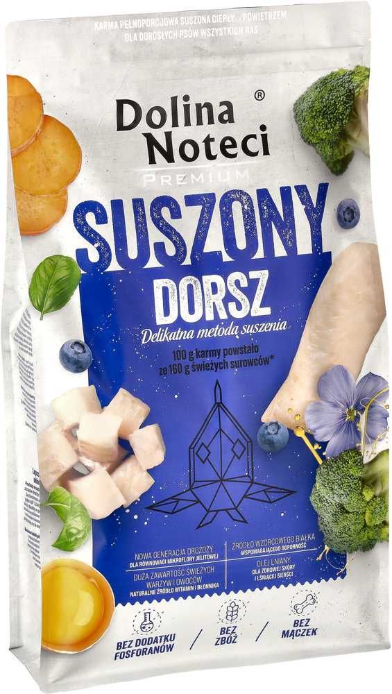 Karma suszona dla psa Dolina Noteci Premium dorsz 9 kg