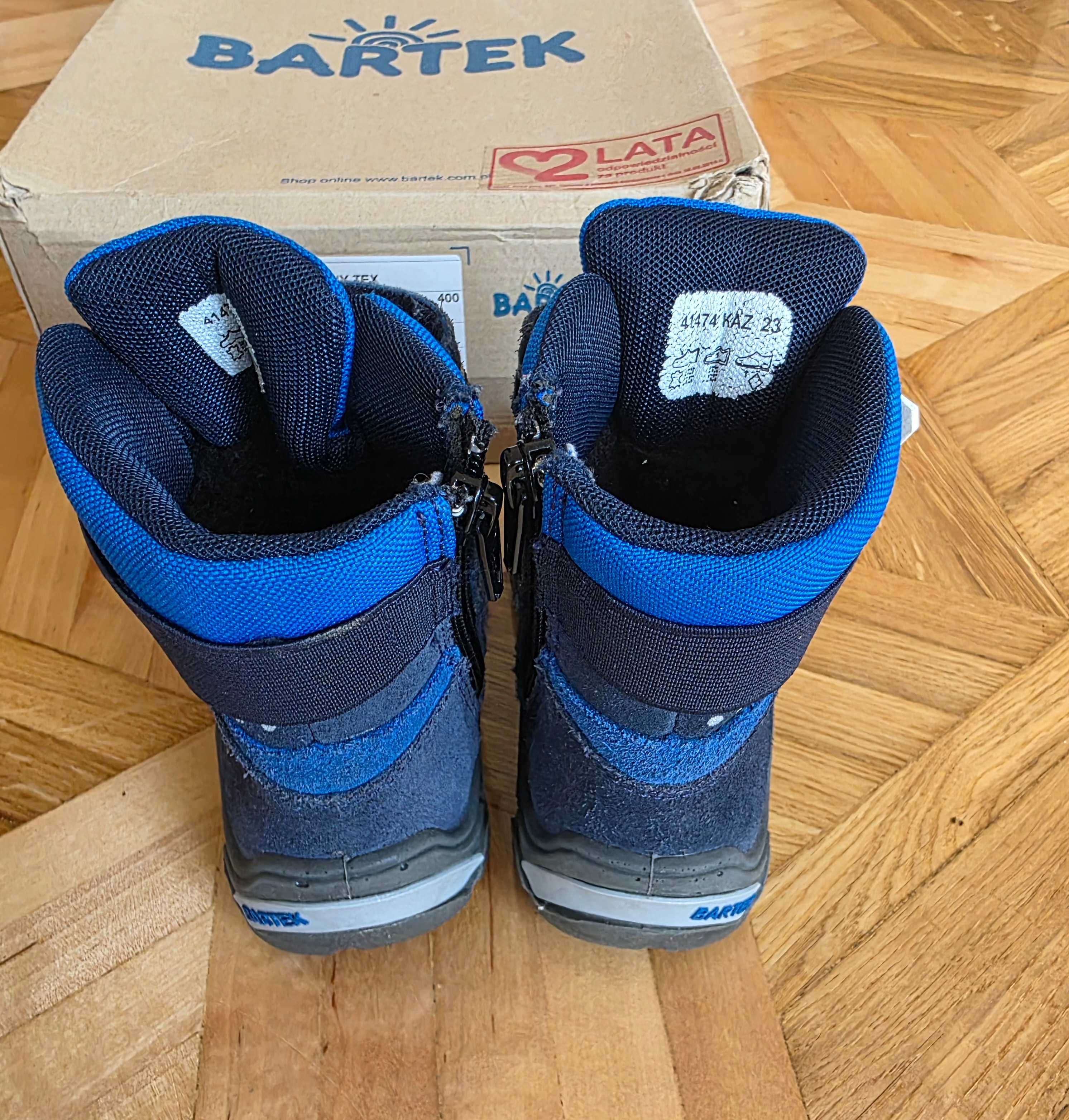 Buty zimowe Bartek r.23, śniegowce w idealnym stanie