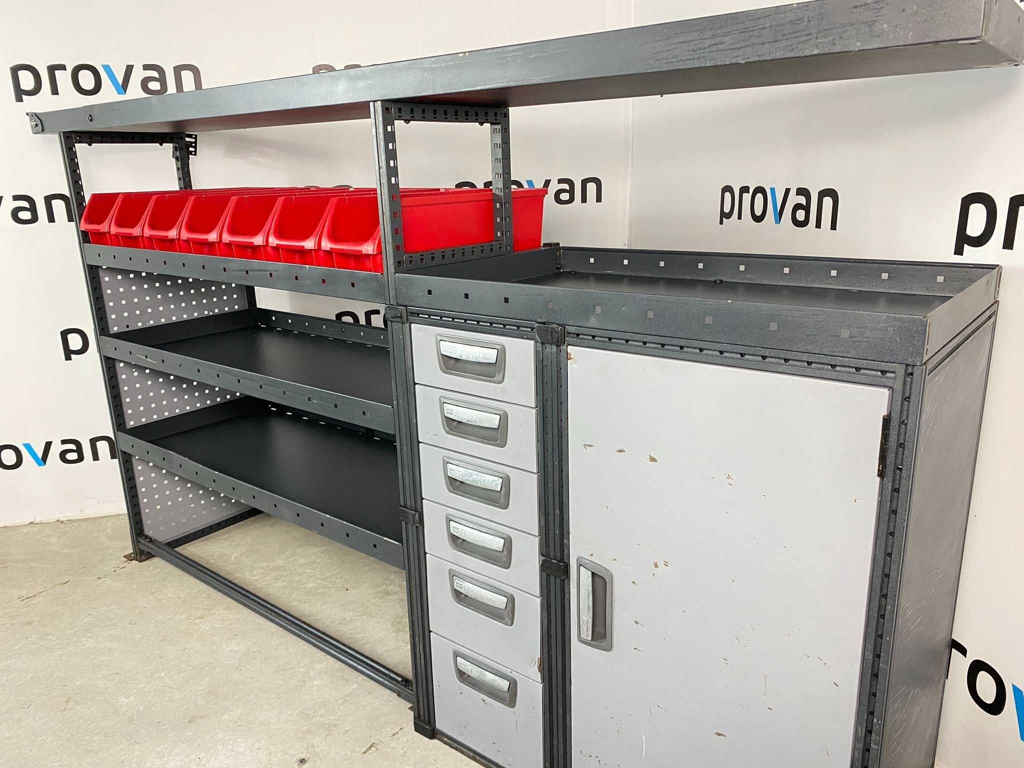 ZABUDOWA WARSZTATOWA serwisowa MODUL SYSTEM półki pojemniki szuflady
