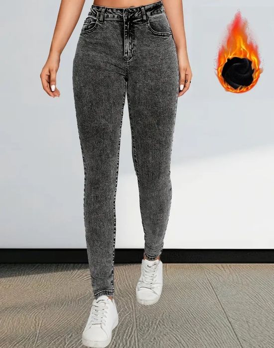 Теплі жіночі джинси варьонки, штучне хутро, S/42-44, можна підлітку