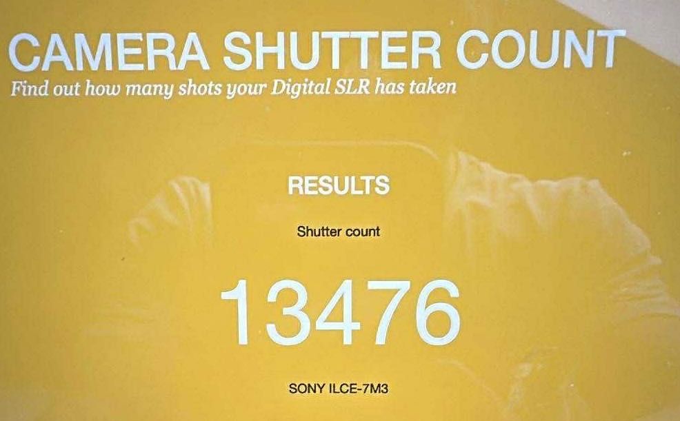 Body Sony A7 III – przebieg migawki : 13 476