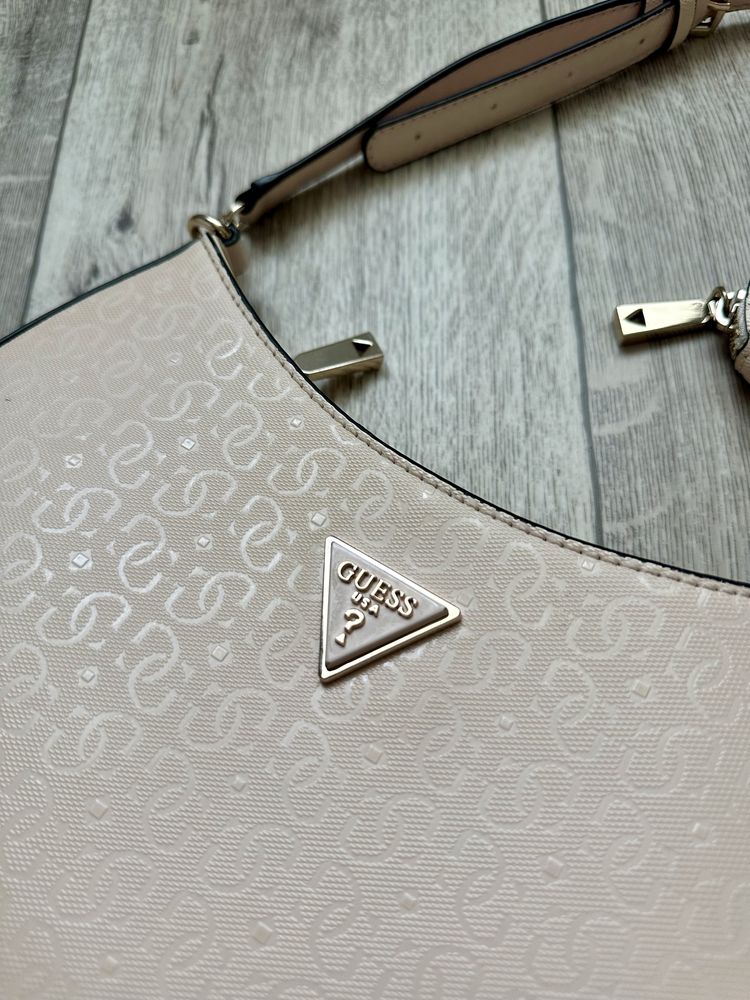 Оригінальна сумка Guess Noelle пудрового кольору