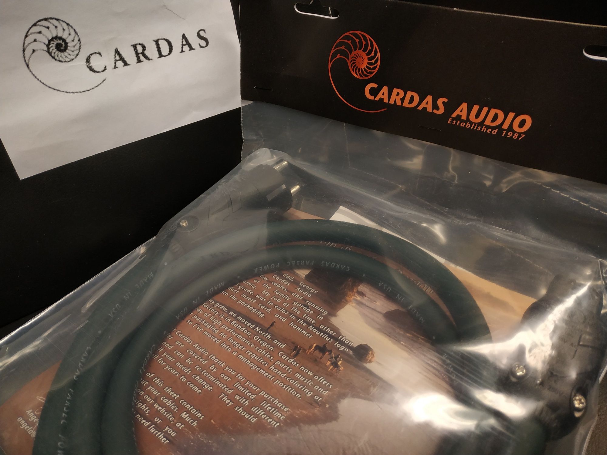 Cardas Parsec kabel przewód  zasilający Trans Audio HiFi