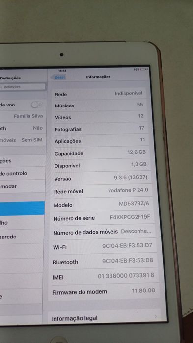 Mini Ipad com capa e carregador