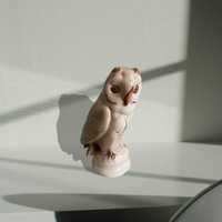 Porcelanowa figurka sowy vintage retro prl loft