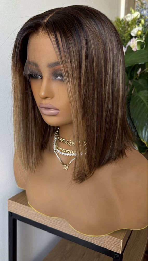 nowa naturalna peruka lace front 100% ludzki wlos na co dzien
