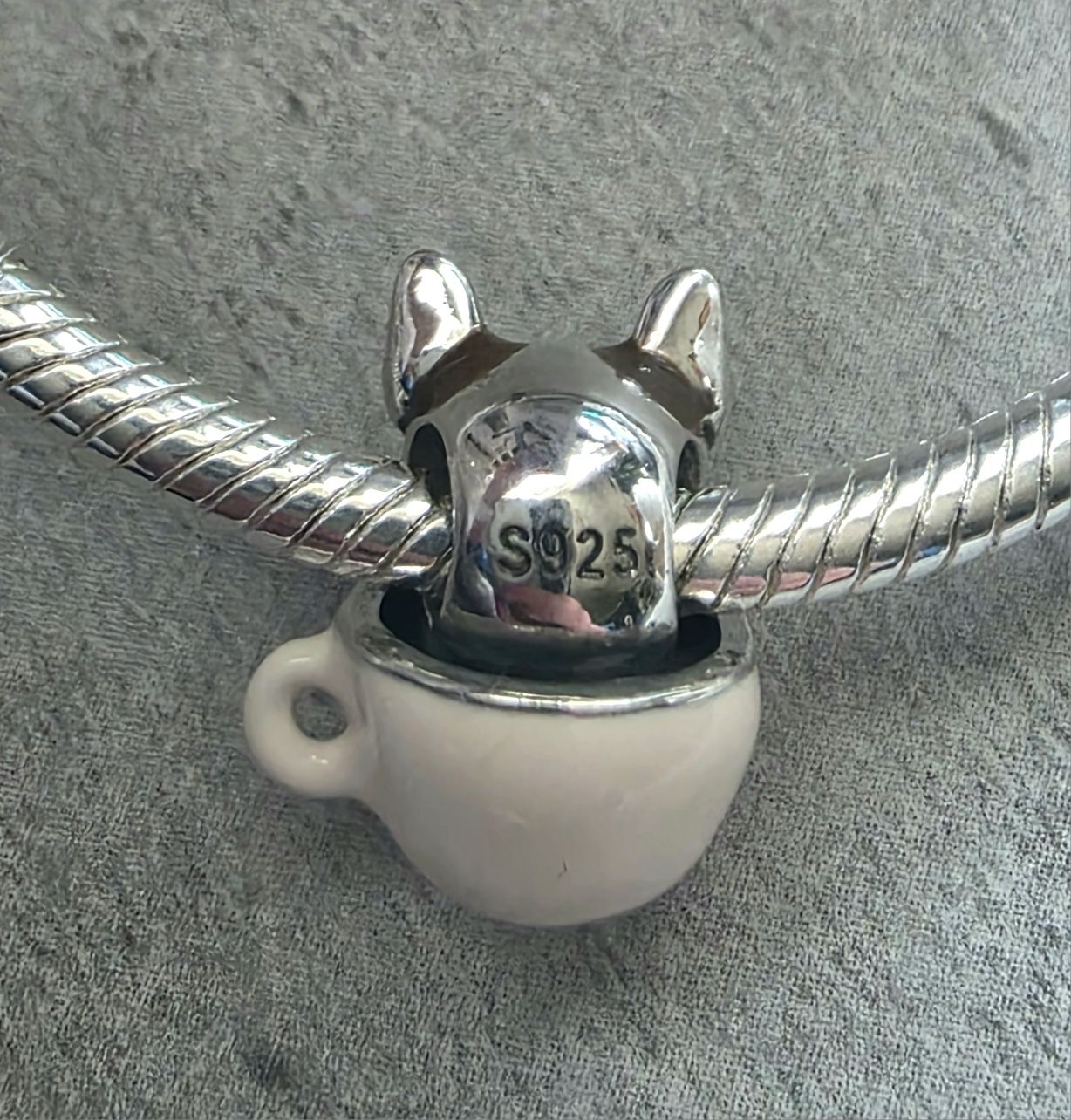 Charms do bransoletki modułowej srebro 925 piesek