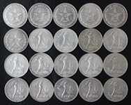 монета 50 копеек 1921,1922,1924,1925,1926,1927,серебро