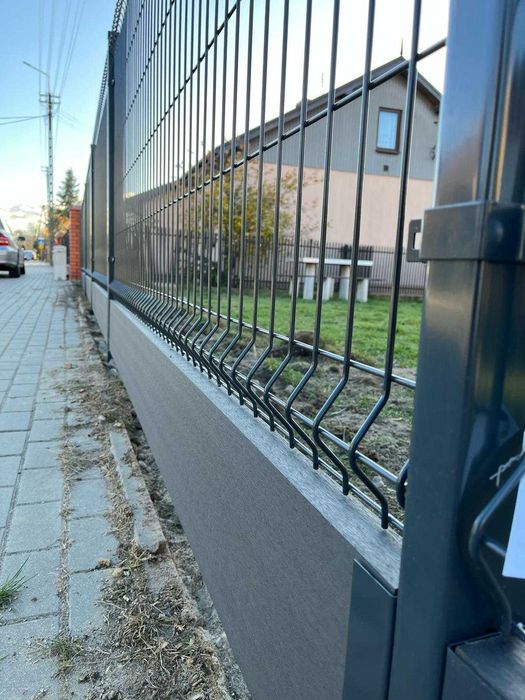 Najtaniej Ogrodzenie Panelowe ZESTAWY panel 3D słupek obejmy KOMPLET