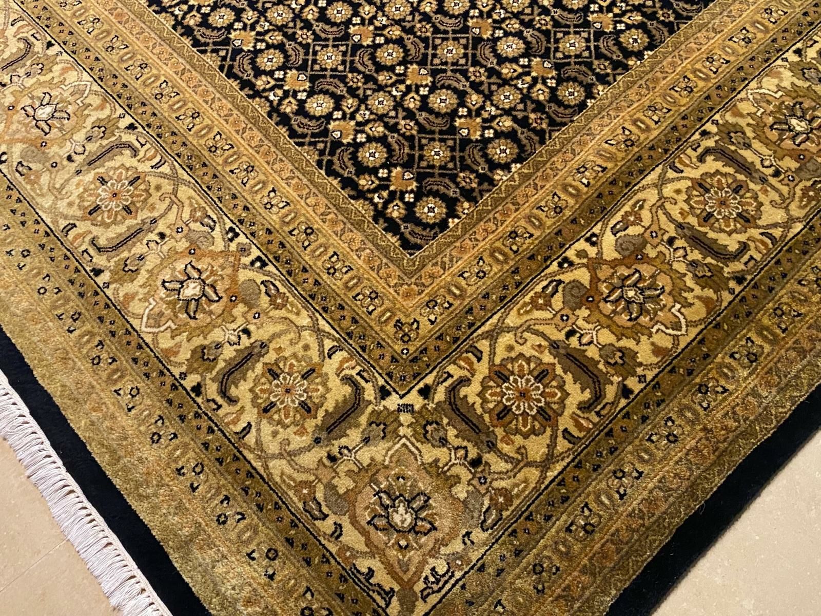 Pałacowy luksusowy perski dywan Herati - w tonacji starego złota