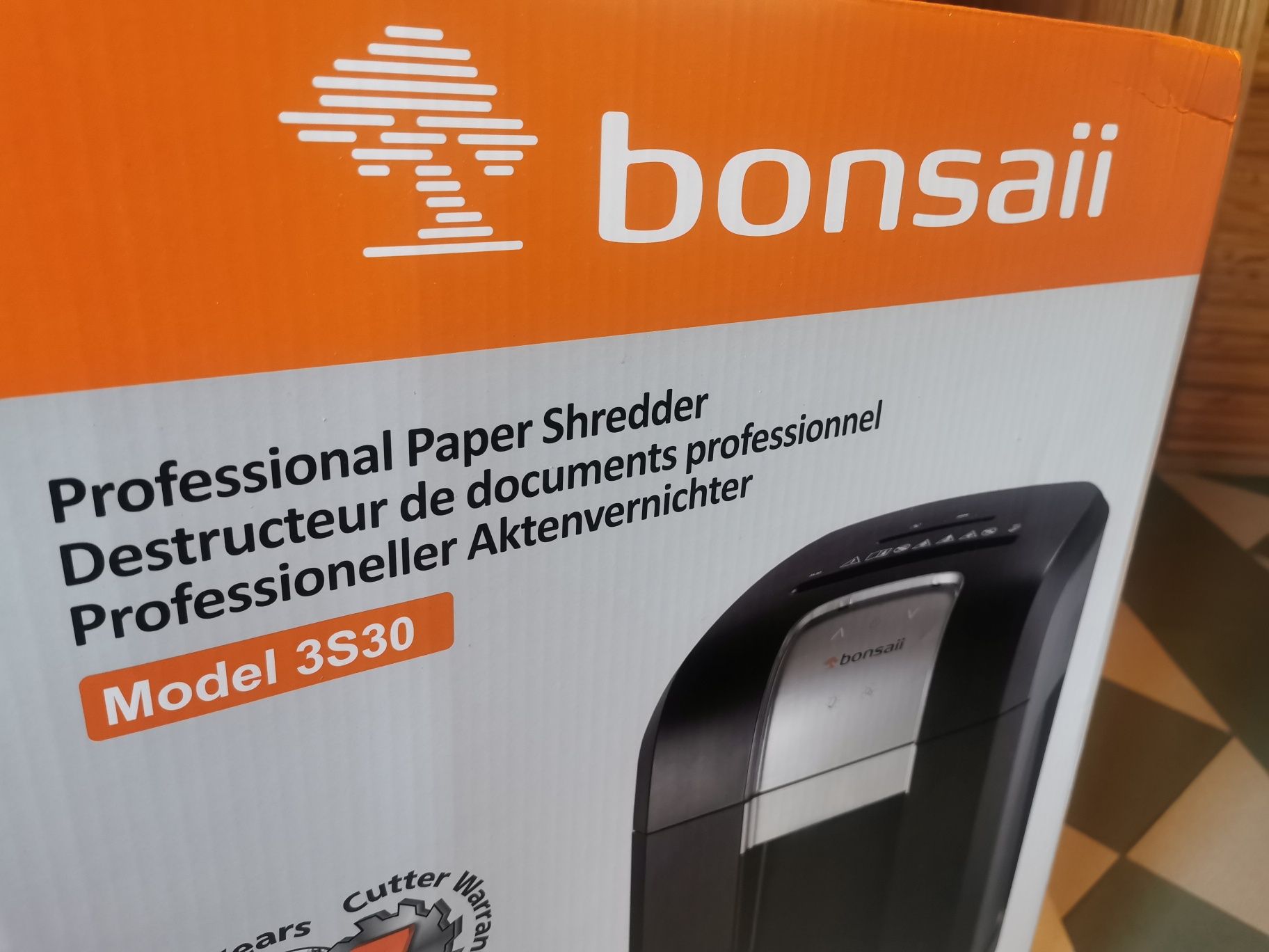 Bonsaii 3s30 profesjonalna niszczarka do pracy ciągłej