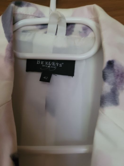 Marynarka damska XL fioletowe kwiaty idealny stan