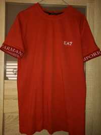 T-shirt czerwony Armani