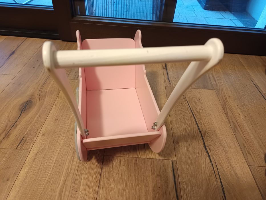 Wózek dla lalek drewniany