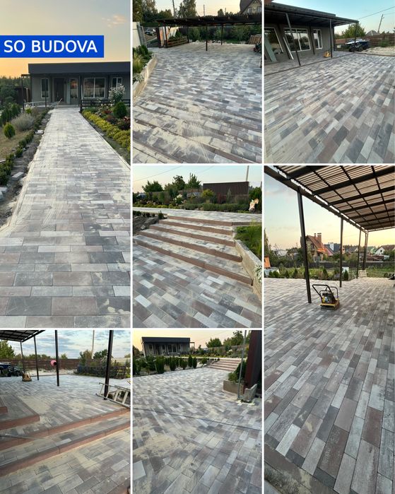 Укладання тротуарної плитки бруківки ПІД КЛЮЧ Укладка брусчатки ФЭМ