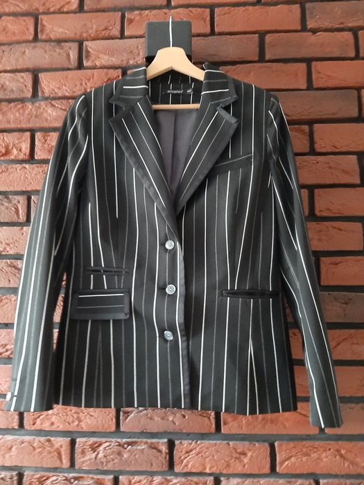 Piękna elegancka stylowa marynarka żakiet pasy paski r. 40 42 l xl