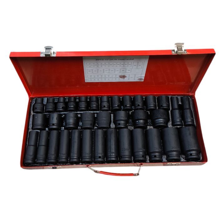 Набір високоякісних ударних головок 35од короткі + довгі набор ударных