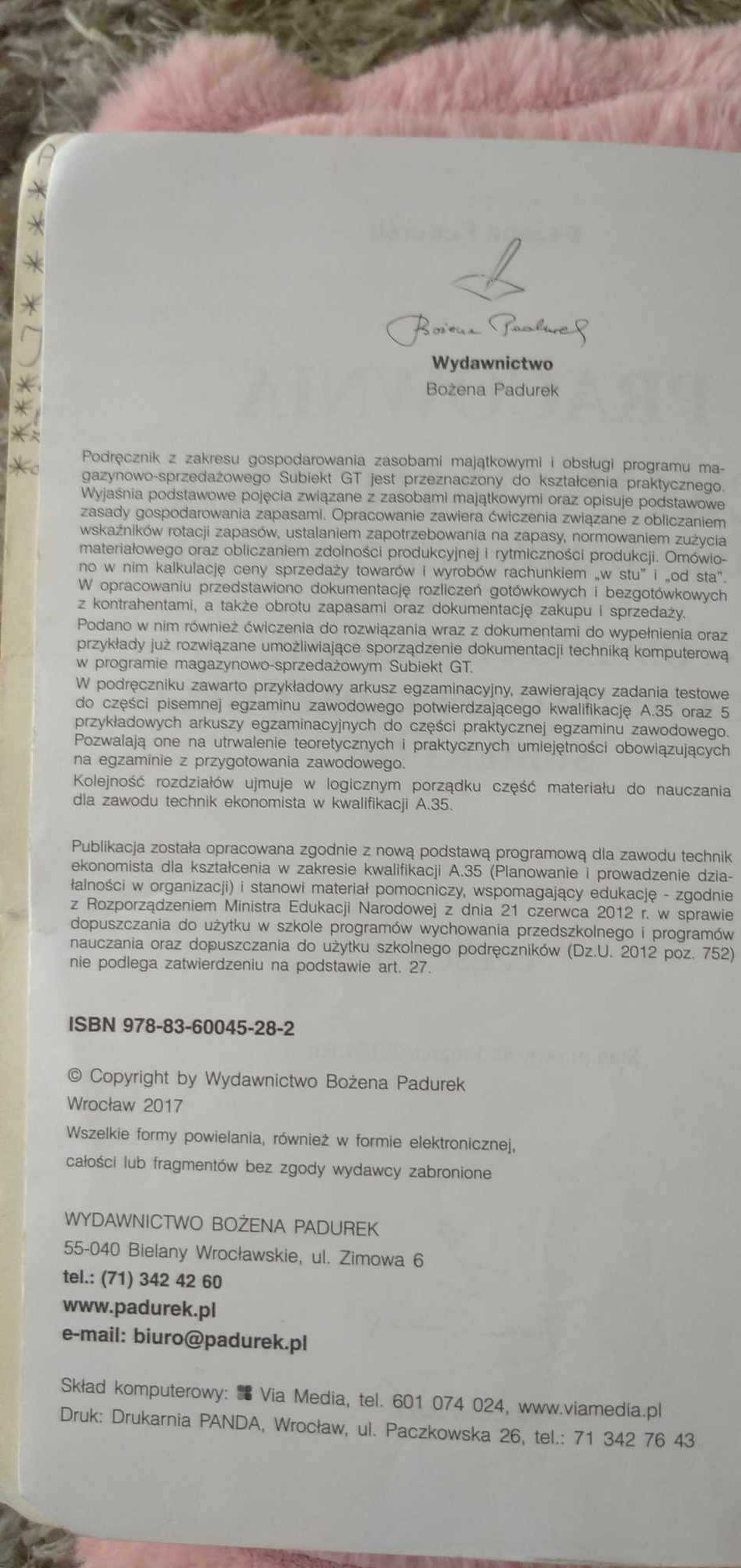 Podręcznik Pracownia ekonomiczna Bożeny Padurek