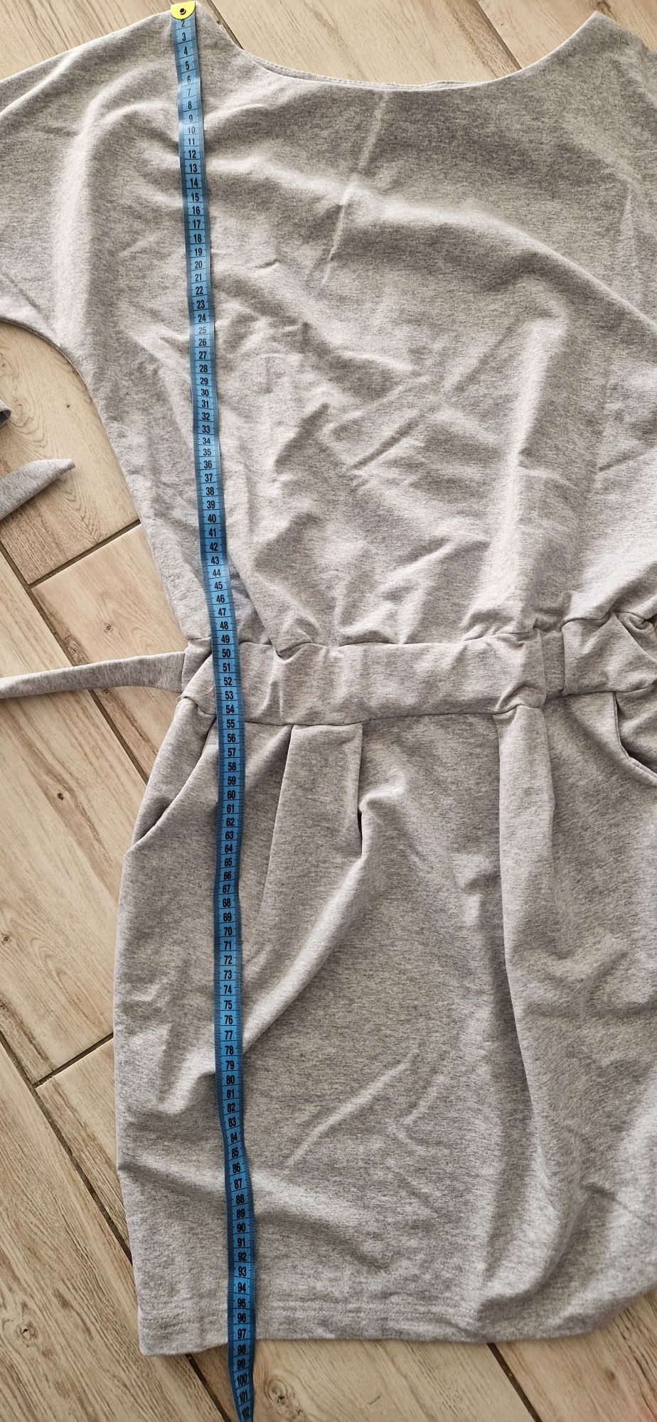 Sukienka dresowa szara oversize basic 36 S La Vie