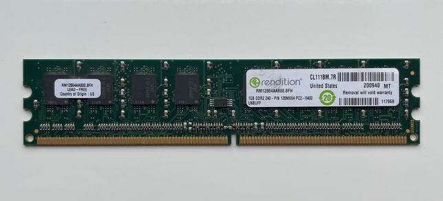 Оперативная память Rendition DDR2 1Gb 800MHz PC2-6400