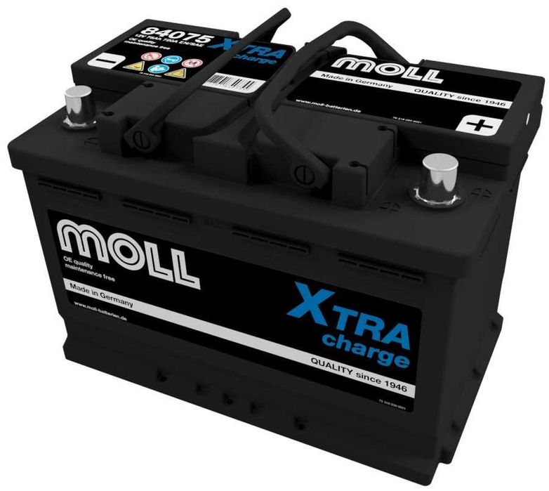 Akumulator 12V 75Ah 720A MOLL Xtra Charge 84075 3 lata gwarancji
