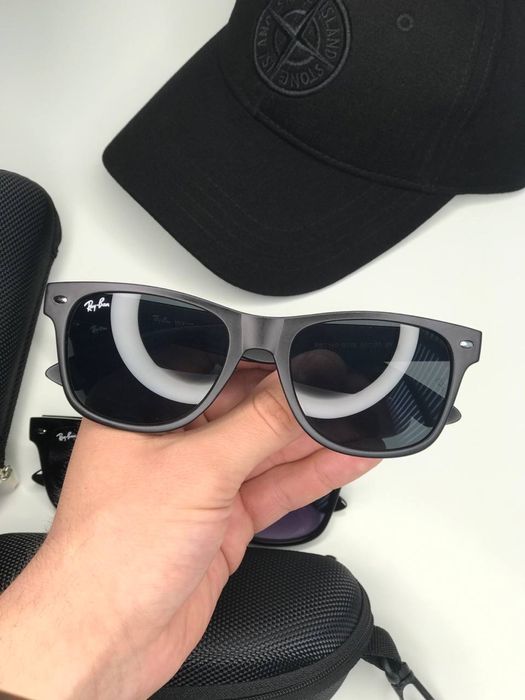 Сонцезахисні окуляри Ray Ban Wayfarer чорні квадратні Вайфарер Чоловіч