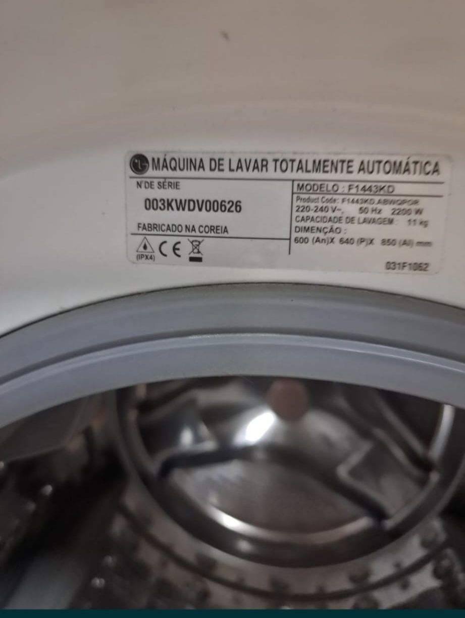 Máquina de lavar roupa LG não liga
