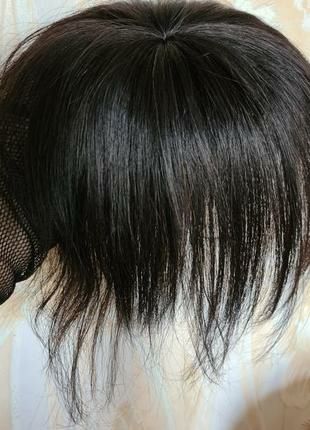 Полупарик челка накладка топпер натуральный волос