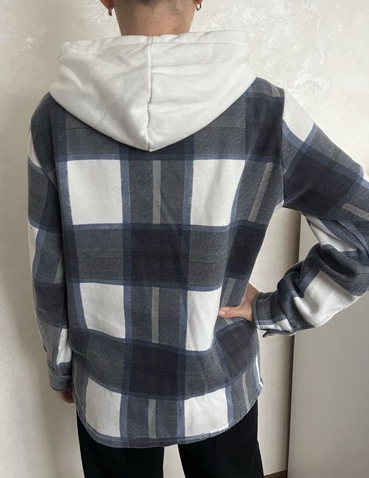 Рубашка кофта на флісі тепла, клітинка, клетка