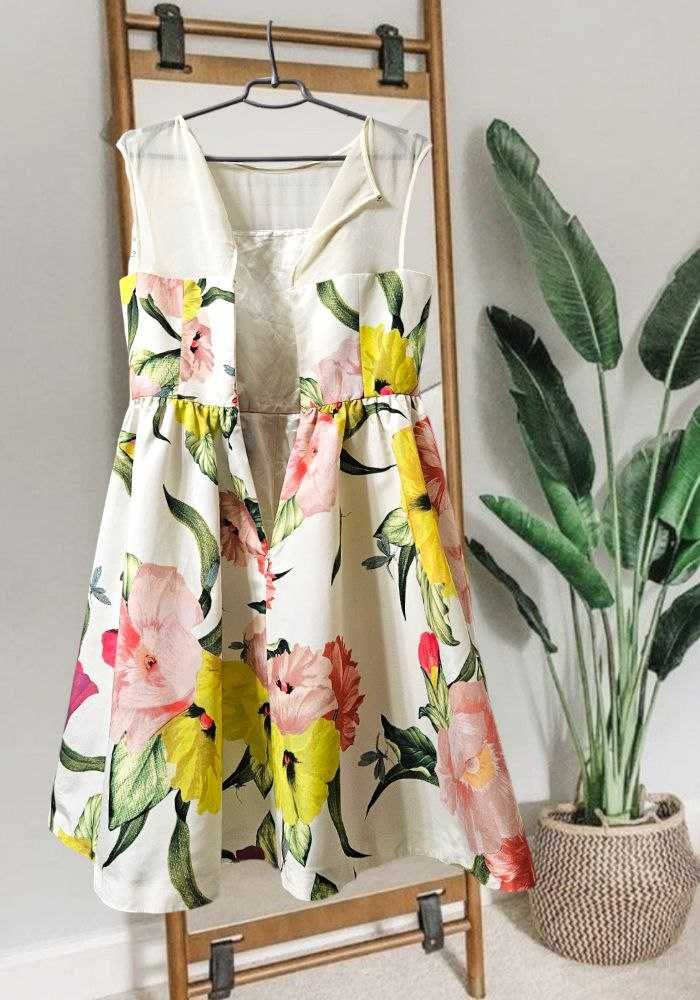 Платье с пышной юбкой в цветочный принт Ted Baker, р. S/M