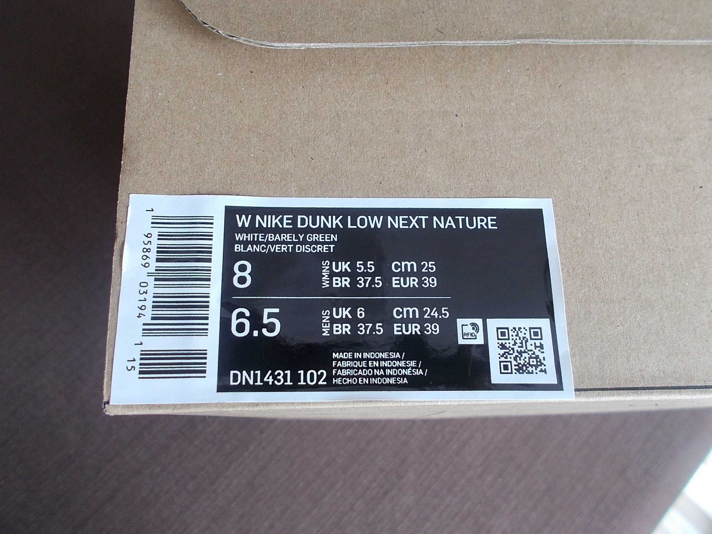 (r. 39 - 25 cm) Nike Dunk Low Next Nature White Mint DN1431,-102