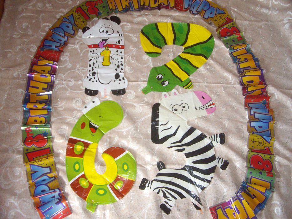 Шарики из фольги-цифры