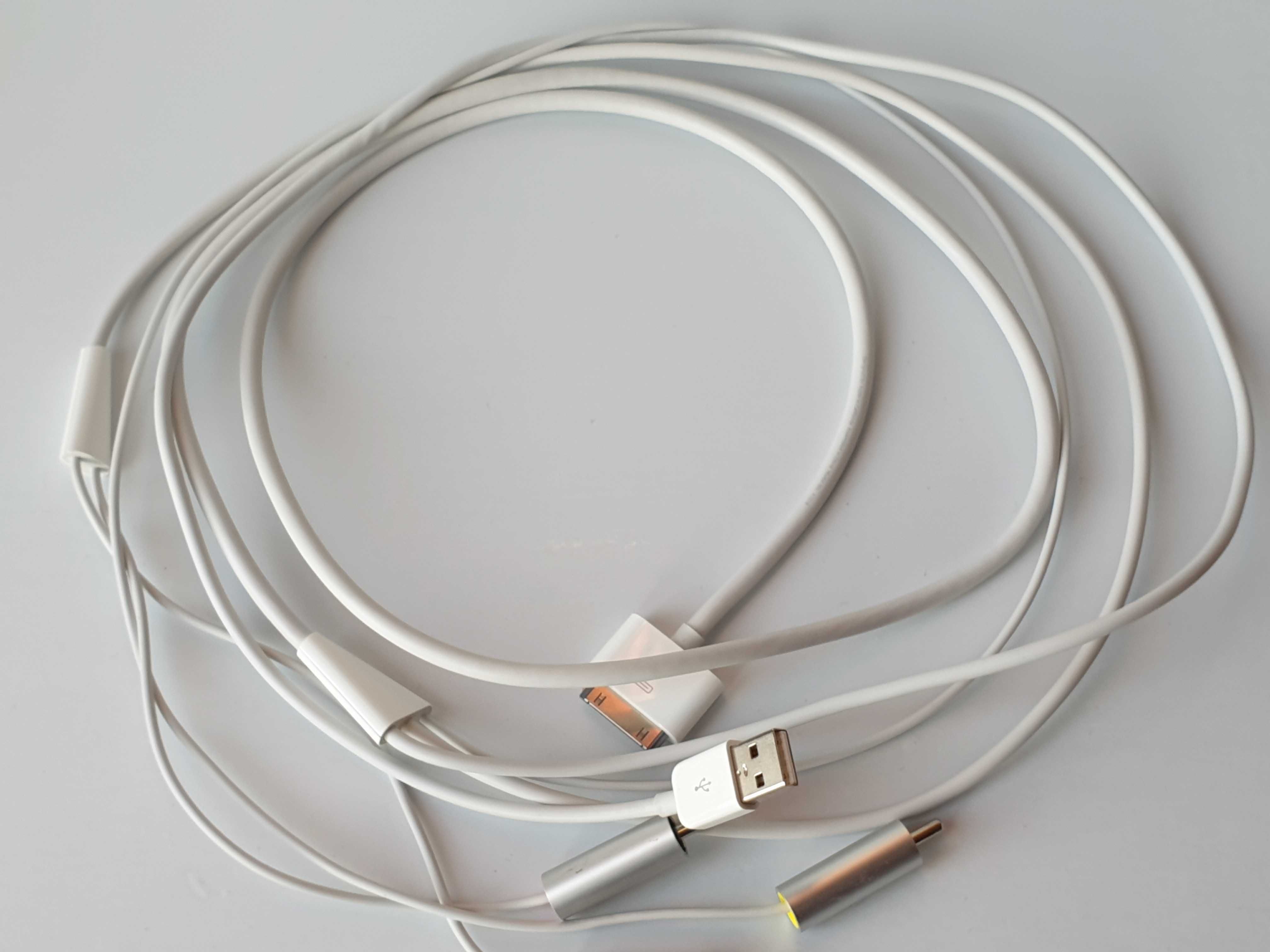 кабель Apple  30Pin  To 3-RCA / USB
