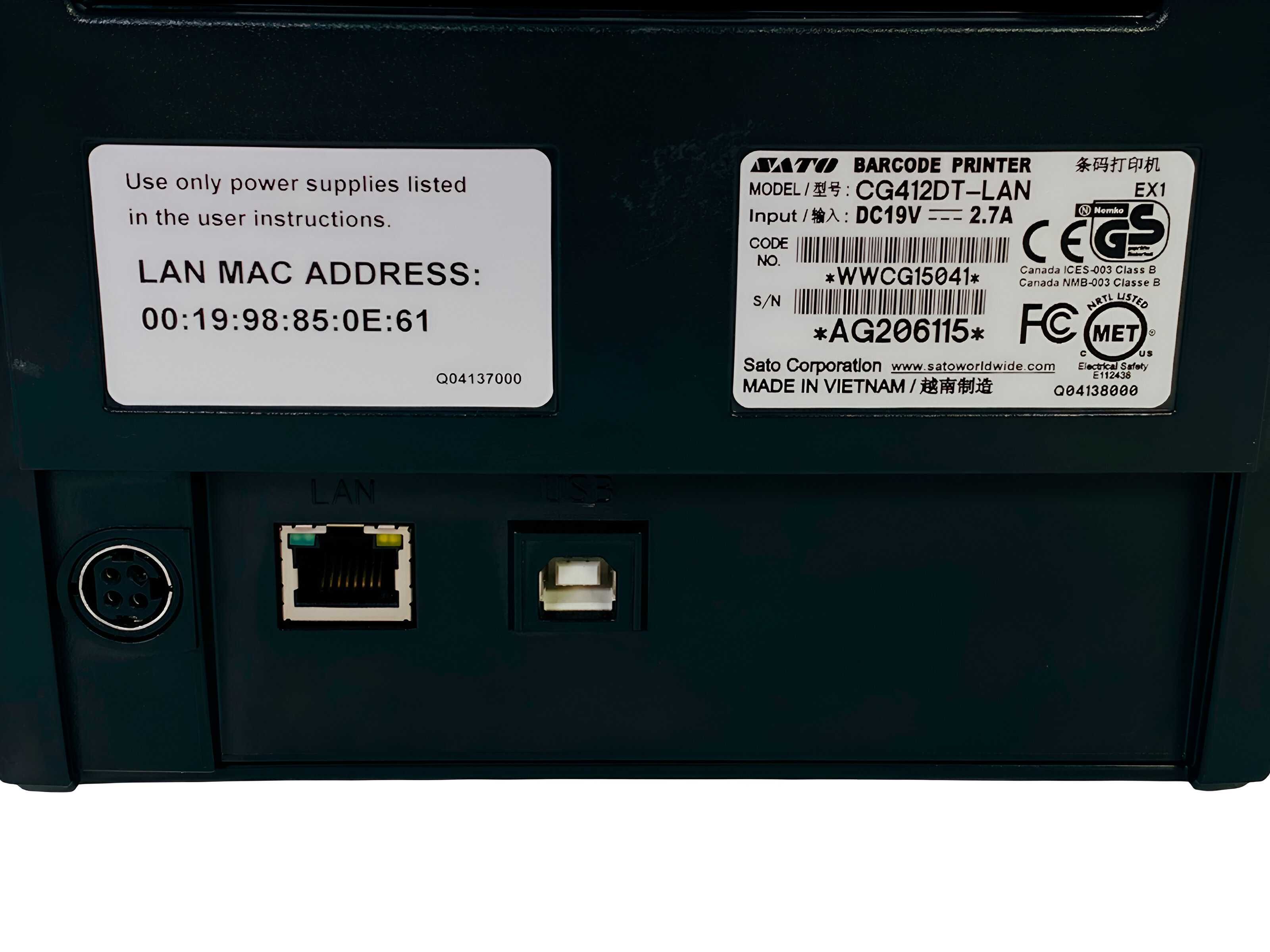 Термопринтер Sato CG412DT