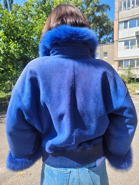 Дублянка, куртка, натуральне хутро песець